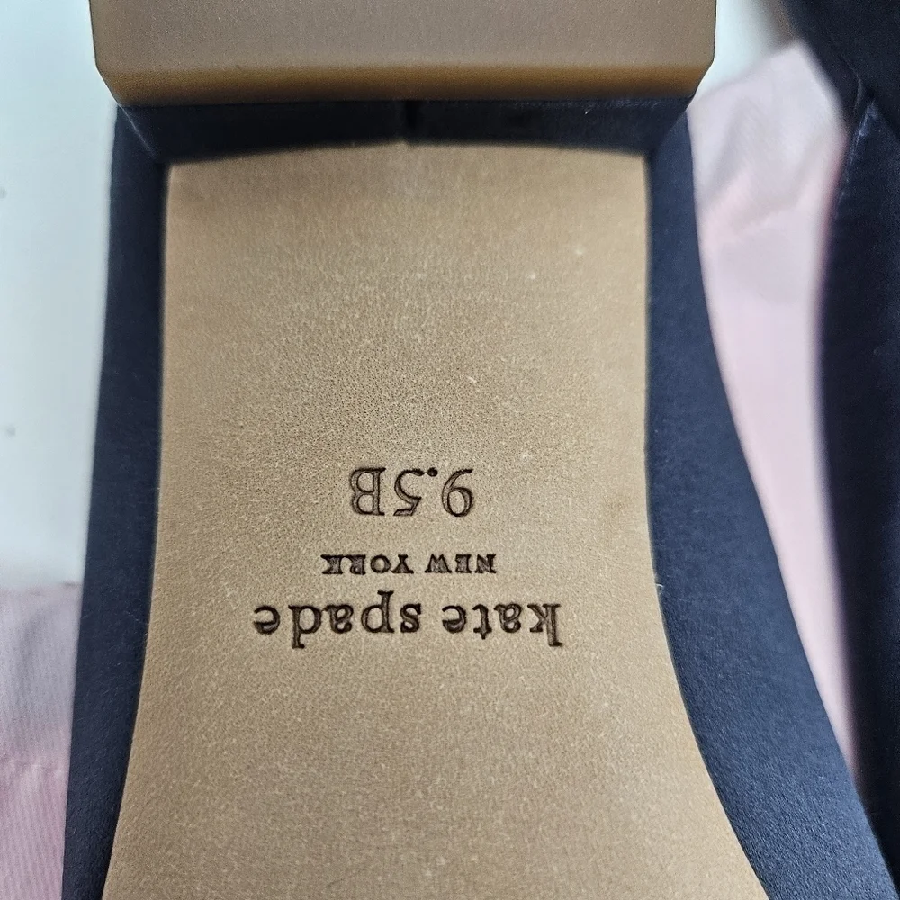 Kate spade flats blue buckle up